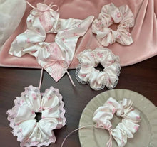 Load image into Gallery viewer, Peach Bunny Handmade Scrunchies