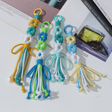 Load image into Gallery viewer, Hand-woven Daisy Flower Keychain