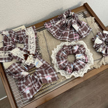Load image into Gallery viewer, Plaid Bow Hair Scrunchie