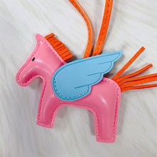 Load image into Gallery viewer, Leather Angelic Pegasus Bag Charm