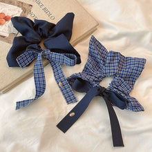 Load image into Gallery viewer, Checked Bow Hair Scrunchie