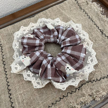 Load image into Gallery viewer, Plaid Bow Hair Scrunchie