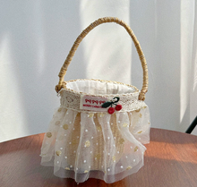 Load image into Gallery viewer, Straw Woven Pastoral-Style Bucket Tote Bag
