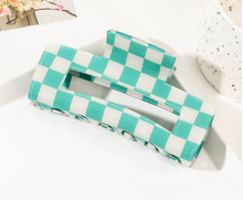 Load image into Gallery viewer, Checkerboard Hair Claw
