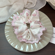 Load image into Gallery viewer, Peach Bunny Handmade Scrunchies
