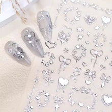 Load image into Gallery viewer, Bow Heart Nail Stickers
