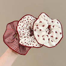 Load image into Gallery viewer, Handmade Red Polka-dot Bow Scrunchies
