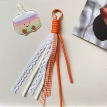 Load image into Gallery viewer, Lace Trim Keychain / Lace-Edged Keychain

