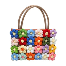 Load image into Gallery viewer, Handwoven Women’s Bag – Floral Design (Shoulder, Crossbody &amp; Handheld Styles)
