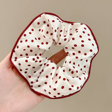 Load image into Gallery viewer, Handmade Red Polka-dot Bow Scrunchies
