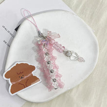 Load image into Gallery viewer, Ribbon Cat Paw Heart Pendant Keychains
