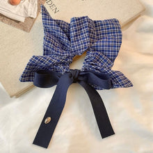 Load image into Gallery viewer, Checked Bow Hair Scrunchie
