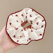 Load image into Gallery viewer, Handmade Red Polka-dot Bow Scrunchies

