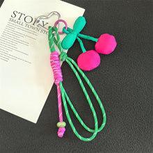 Load image into Gallery viewer, Three-Dimensional Cherry Detachable Heart Beaded Keychains
