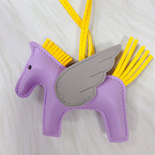 Load image into Gallery viewer, Leather Angelic Pegasus Bag Charm
