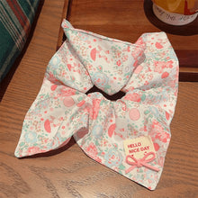 Load image into Gallery viewer, Handmade Floral Square Scarf Classic Scrunchies
