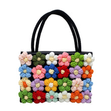 Load image into Gallery viewer, Handwoven Women’s Bag – Floral Design (Shoulder, Crossbody &amp; Handheld Styles)
