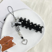 Load image into Gallery viewer, Ribbon Cat Paw Heart Pendant Keychains
