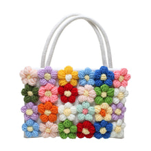 Load image into Gallery viewer, Handwoven Women’s Bag – Floral Design (Shoulder, Crossbody &amp; Handheld Styles)
